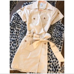 Diane Von Furstenberg Silk Safari Wrap Dress